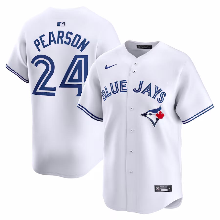 Men's Toronto Blue Jays Nate Pearson Nike White Home Limited Player Jersey - Puhuasuan