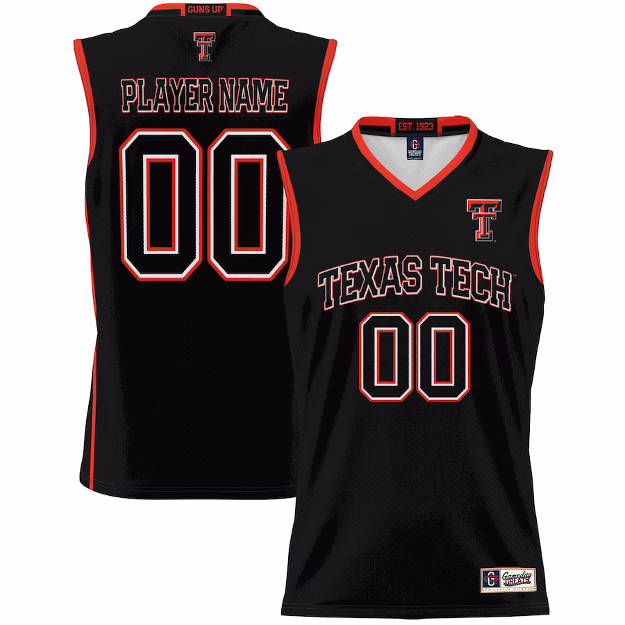 Texas Tech Red Raiders GameDay Greats Youth NIL Pick-A-Player Lightweight Basketball Jersey - Black - Puhuasuan