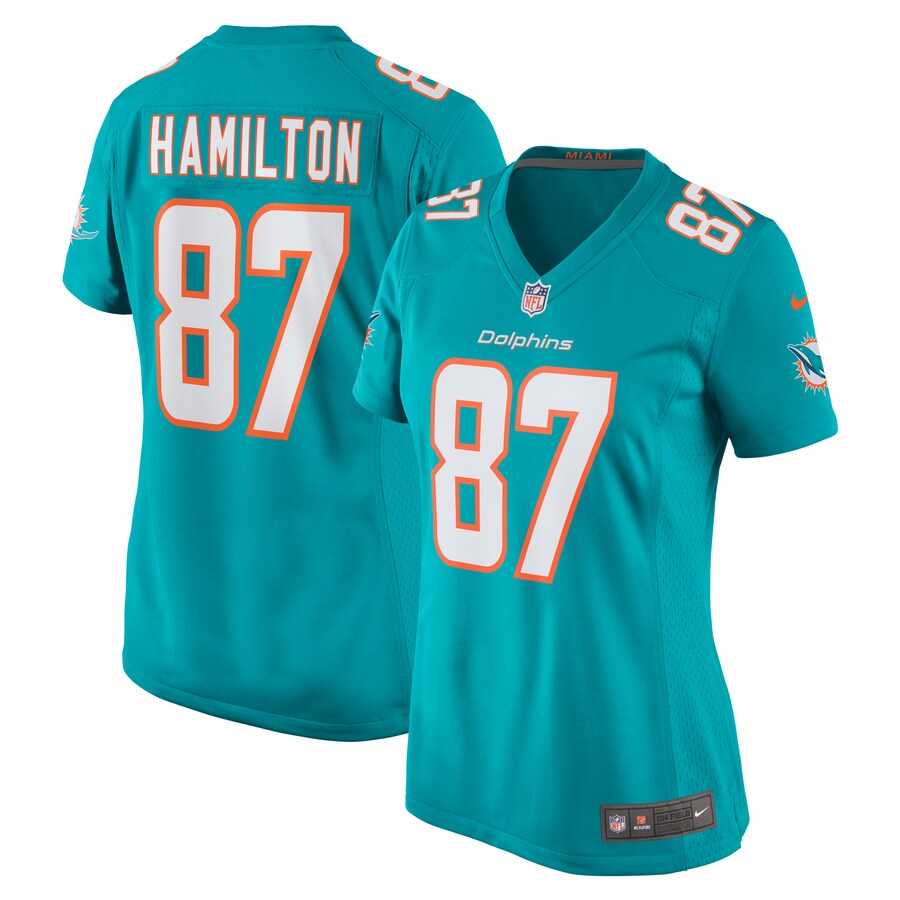 Women's Miami Dolphins DaeSean Hamilton Nike Aqua Home Game Player Jersey - Puhuasuan