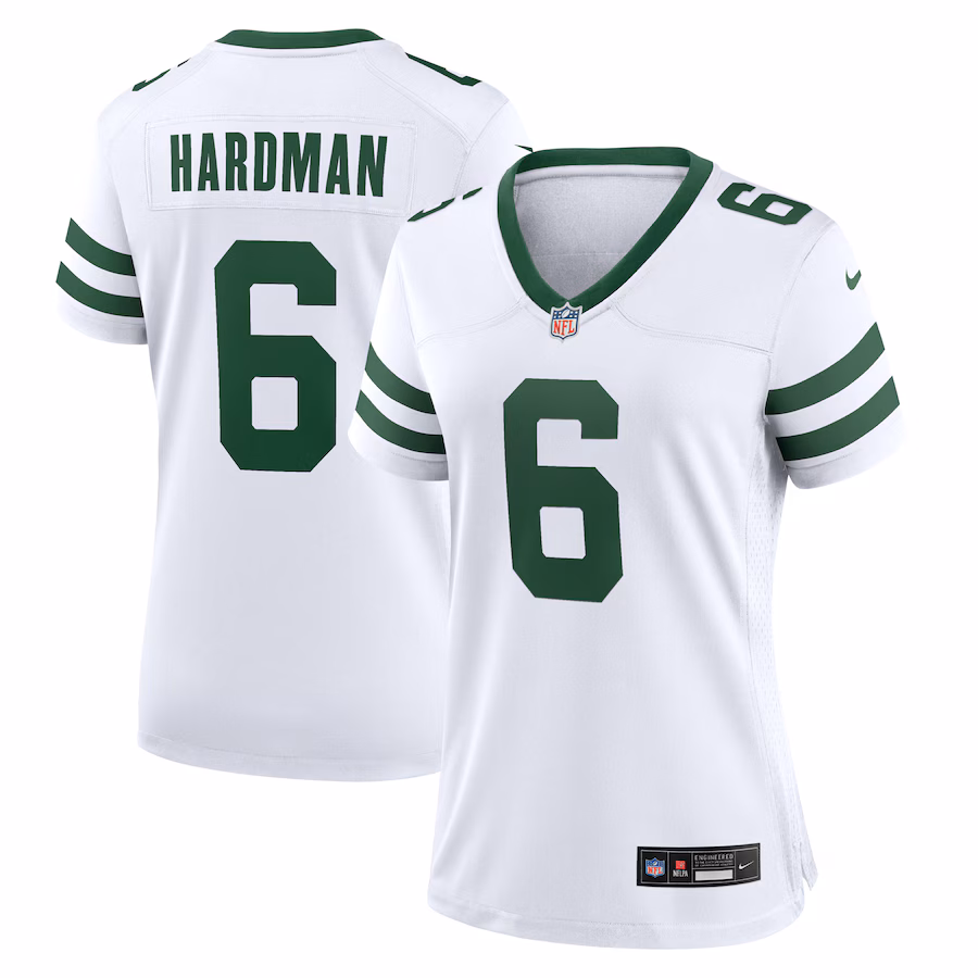 Women's New York Jets Mecole Hardman Nike White Legacy Player Game Jersey - Puhuasuan