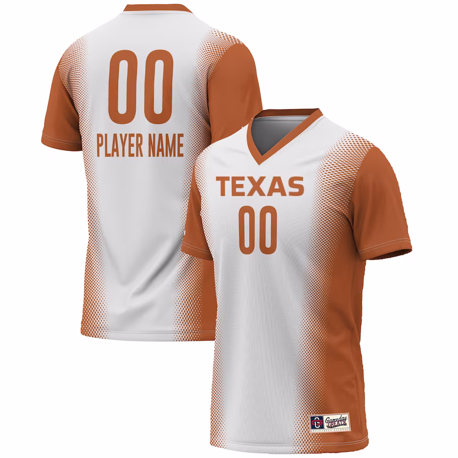 Texas Longhorns GameDay Greats Unisex NIL Pick-A-Player Lightweight Women's Soccer Jersey - White - Puhuasuan
