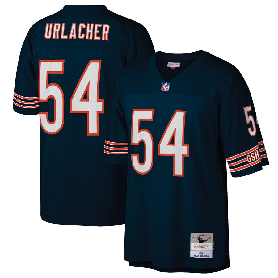 Men's Chicago Bears Brian Urlacher Mitchell & Ness Navy Retired Player Legacy Replica Jersey - Puhuasuan