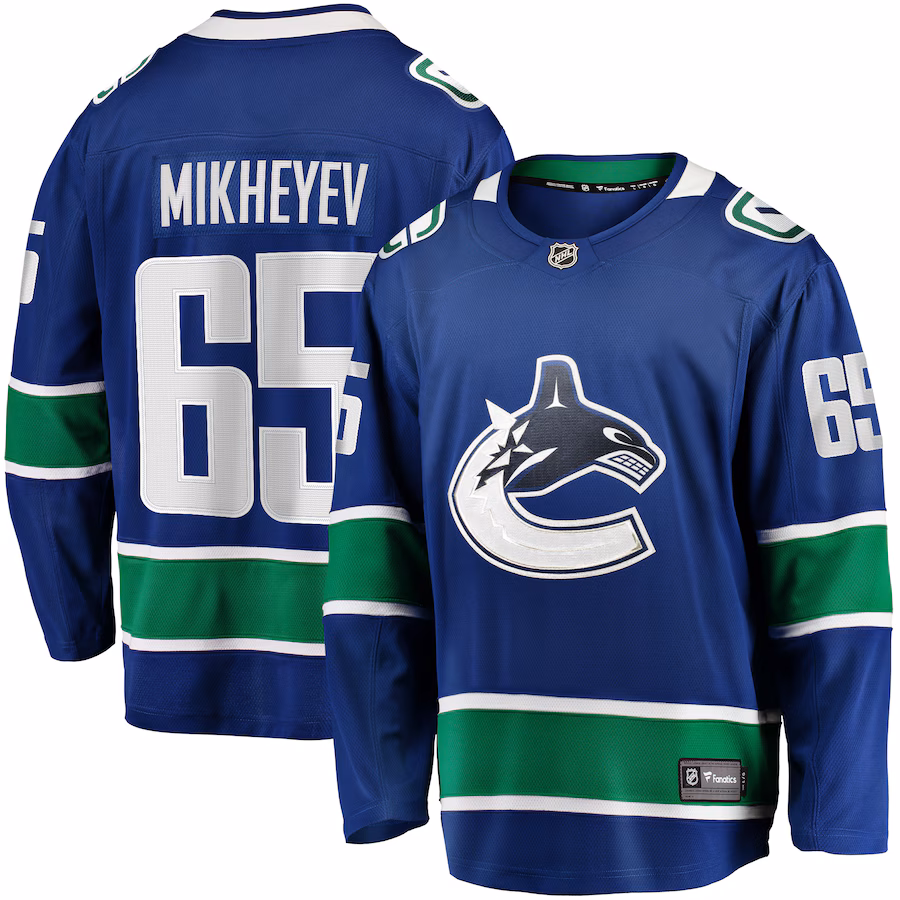 Men's Vancouver Canucks Ilya Mikheyev Fanatics Blue Home Breakaway Jersey - Puhuasuan