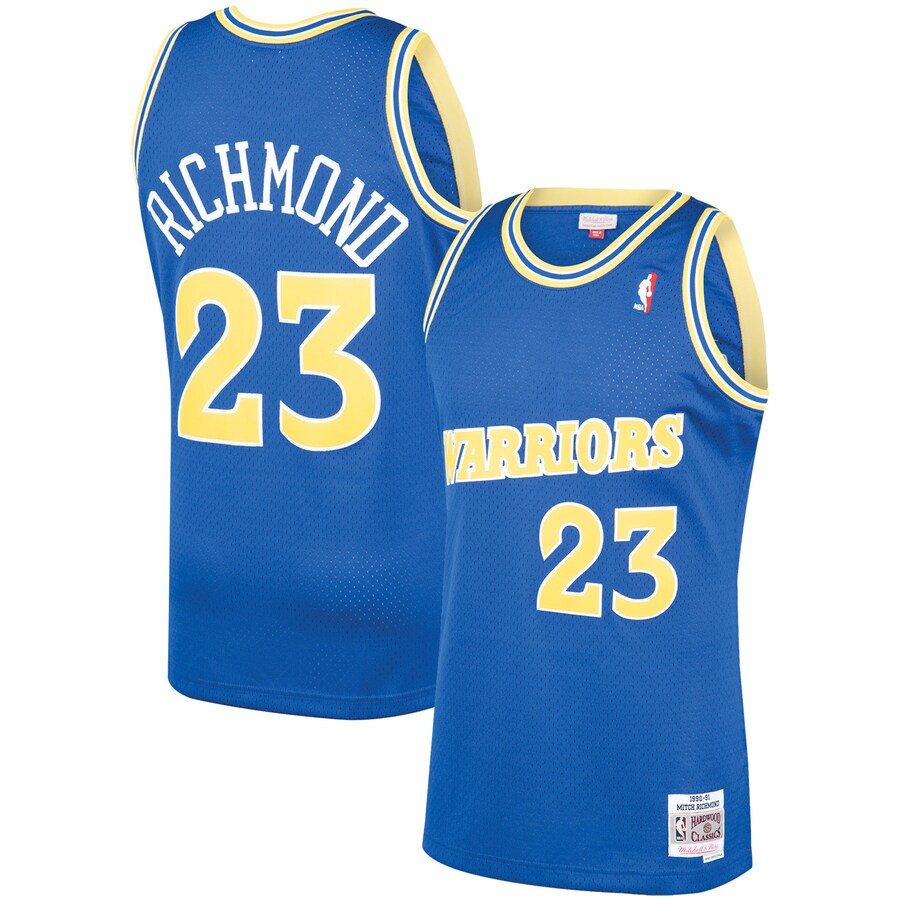 Men's Golden State Warriors Mitch Richmond Mitchell & Ness Royal 1990/91 Hardwood Classics Swingman Jersey - Puhuasuan