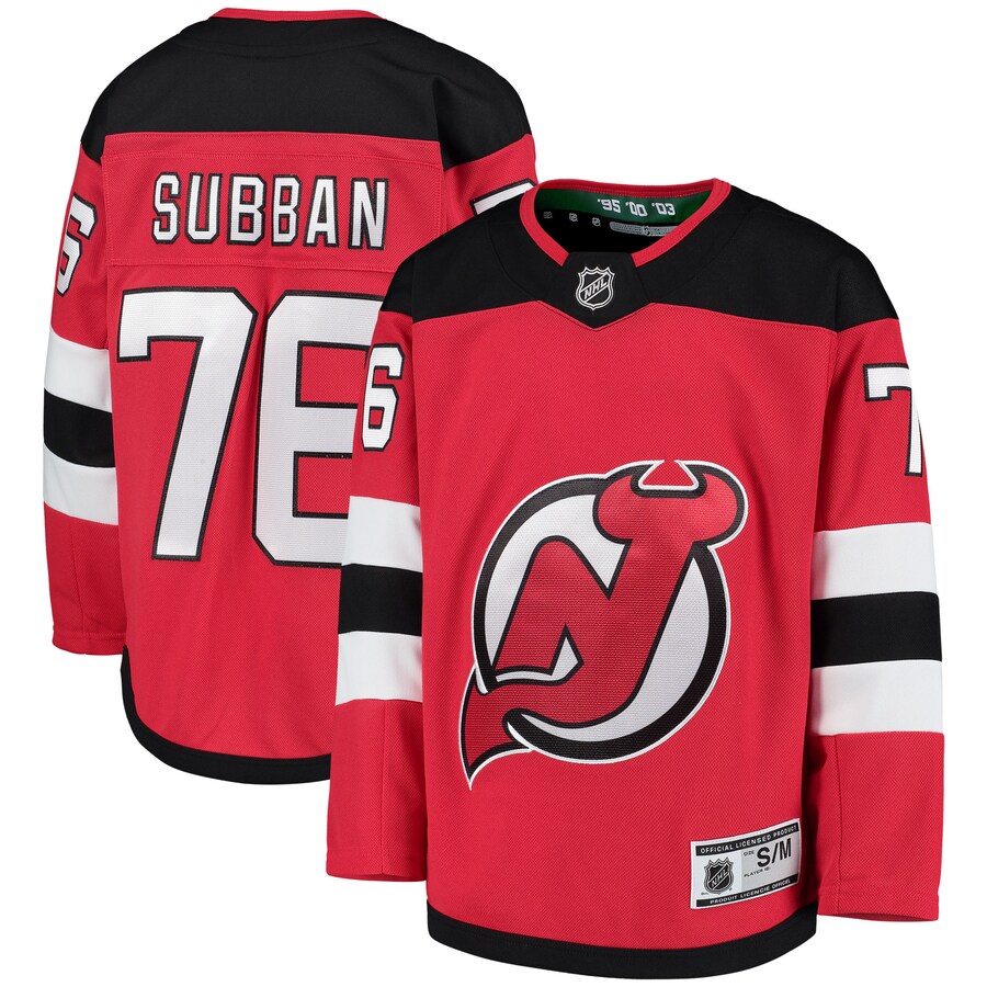 Youth New Jersey Devils P.K. Subban Red Home Premier Player Jersey - Puhuasuan