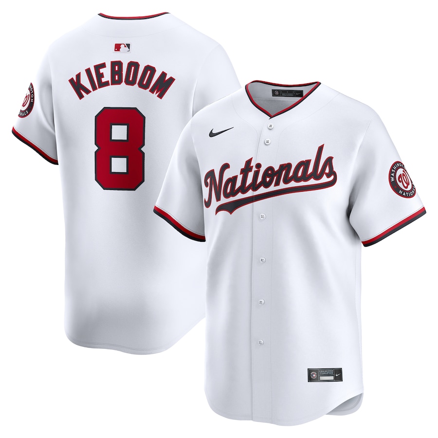 Men's Washington Nationals Carter Kieboom Nike White Home Limited Player Jersey - Puhuasuan