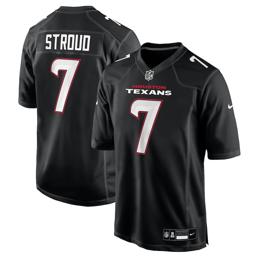 Men's Houston Texans C.J. Stroud Nike Carbon Black Fashion Jersey - Puhuasuan
