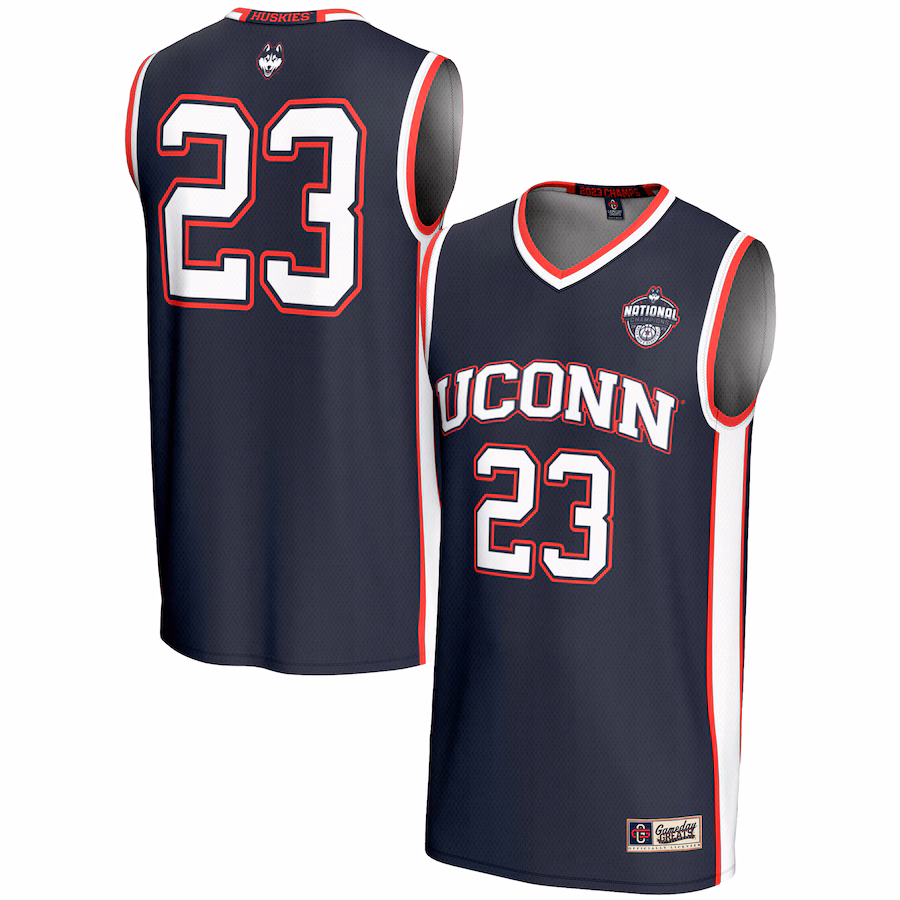 Youth GameDay Greats  Navy UConn Huskies 2023 NCAA Men's Basketball National Champions Lightweight Basketball Jersey - Puhuasuan