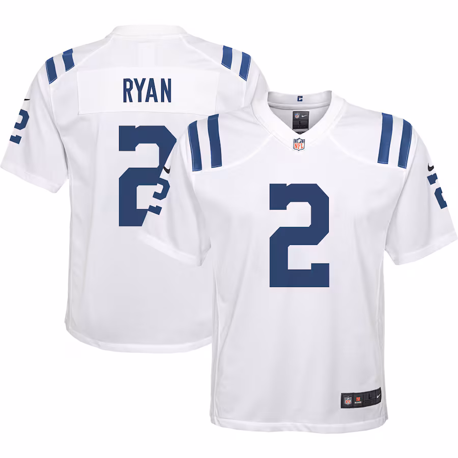 Youth Indianapolis Colts Matt Ryan Nike White Away Game Jersey - Puhuasuan
