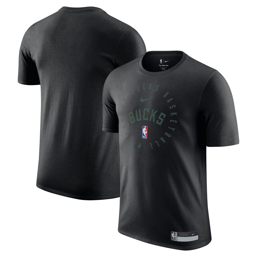 Men's Milwaukee Bucks Nike Black 2024/25 Legend On-Court Practice Performance T-Shirt - Puhuasuan