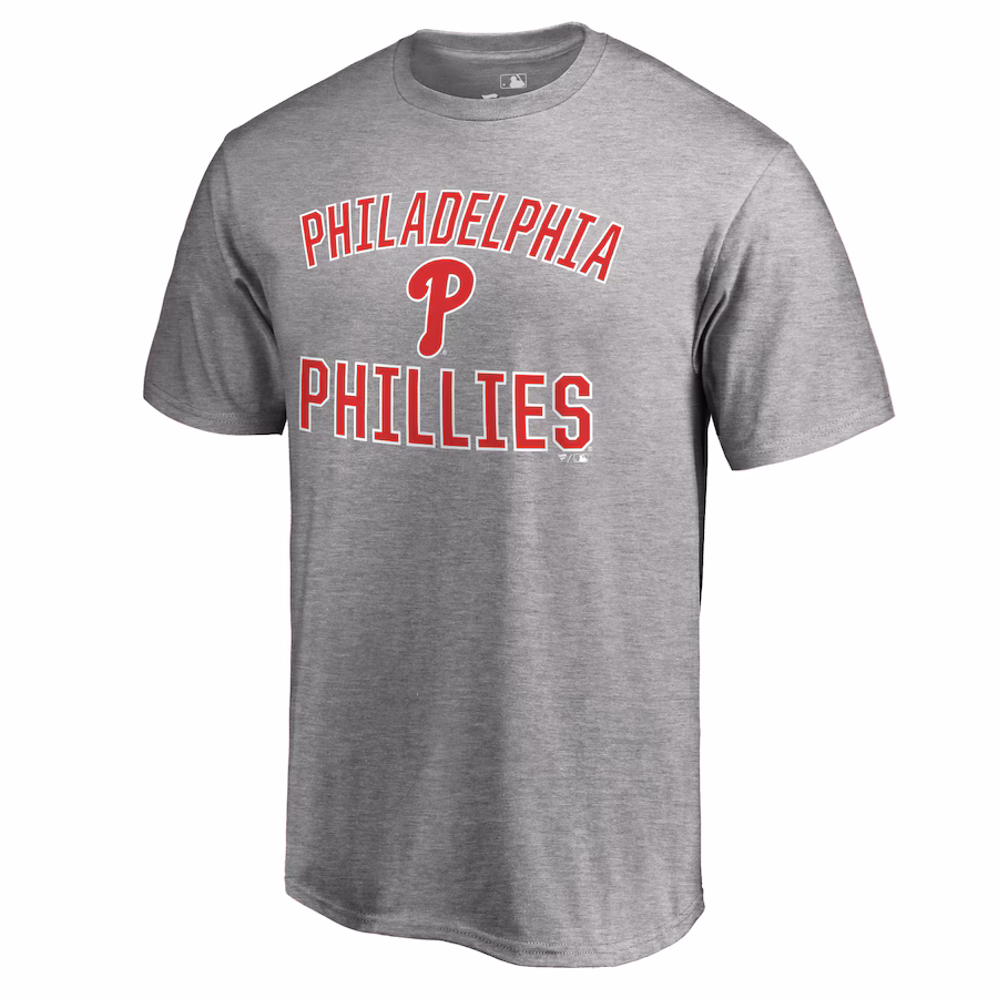 Men's Philadelphia Phillies Ash Victory Arch T-Shirt - Puhuasuan