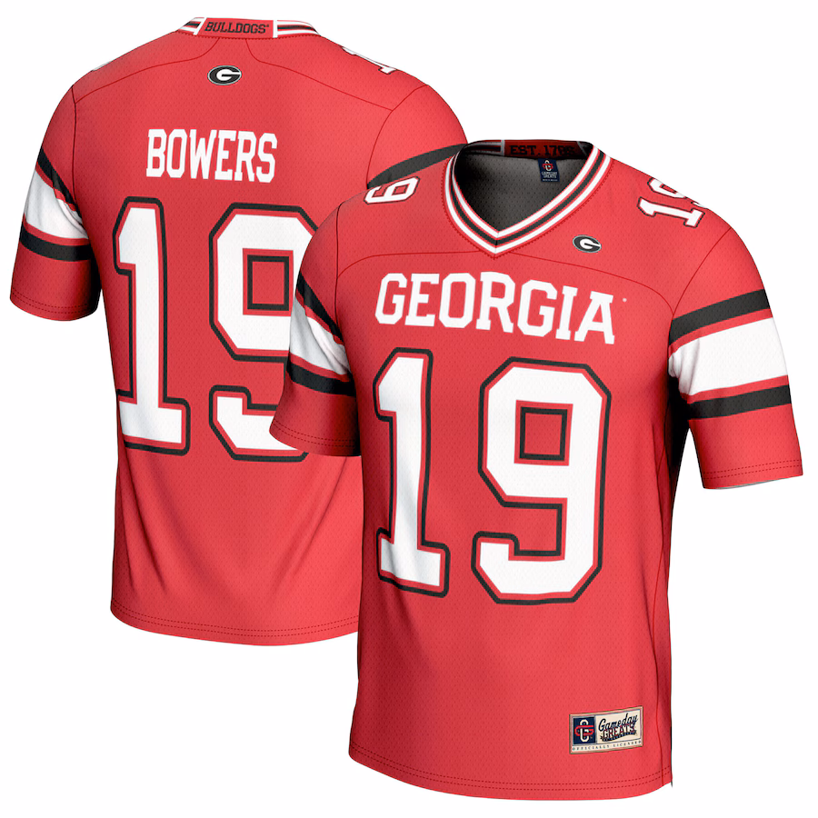 Brock Bowers Georgia Bulldogs GameDay Greats Youth NIL Player Football Jersey - Red - Puhuasuan