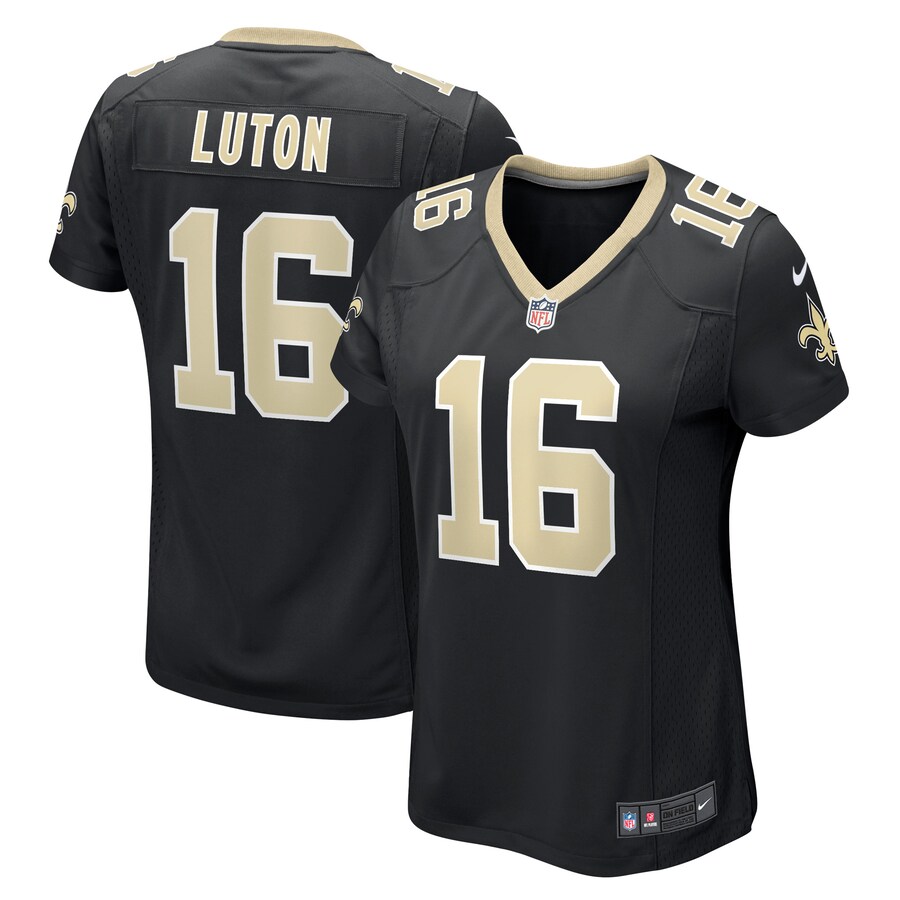 Women's New Orleans Saints Jake Luton Nike Black Game Player Jersey - Puhuasuan