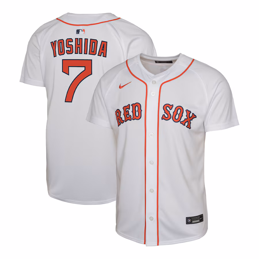 Youth Boston Red Sox Masataka Yoshida Nike White Home Replica Player Jersey - Puhuasuan