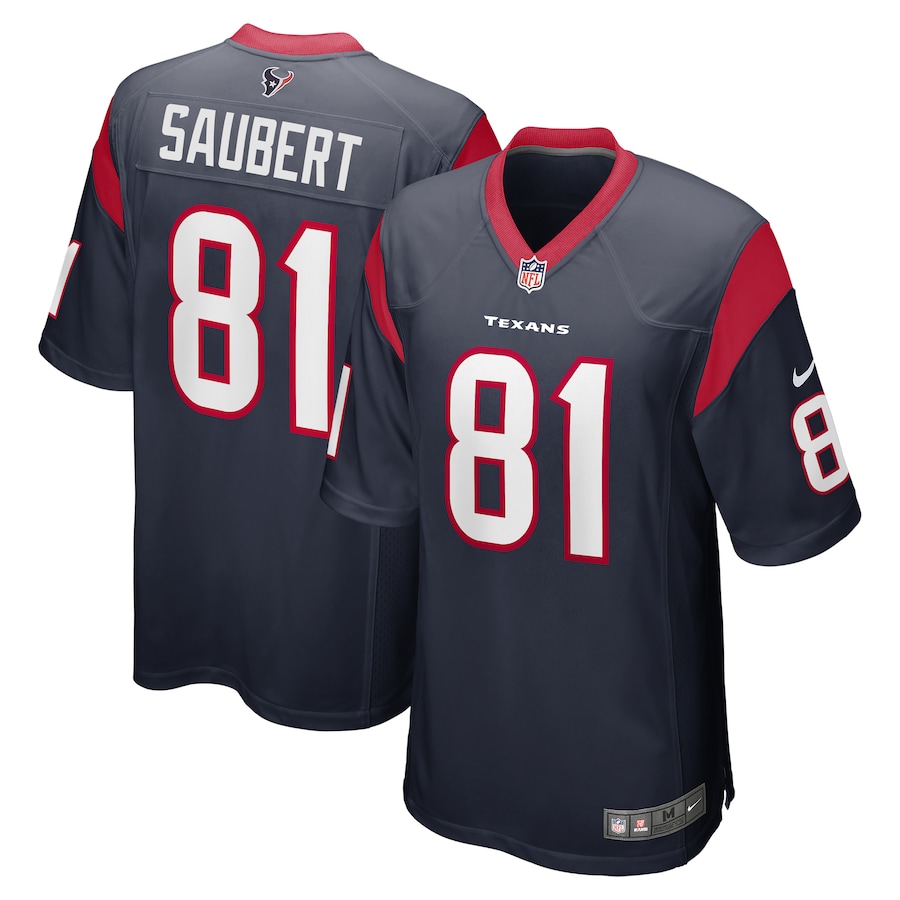 Men's Houston Texans Eric Saubert Nike Navy Game Jersey - Puhuasuan