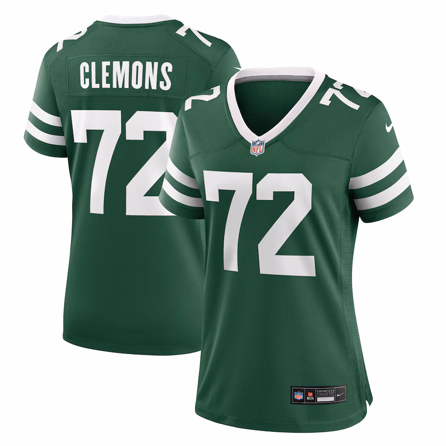 Women's New York Jets Micheal Clemons Nike Legacy Green Team Game Jersey - Puhuasuan