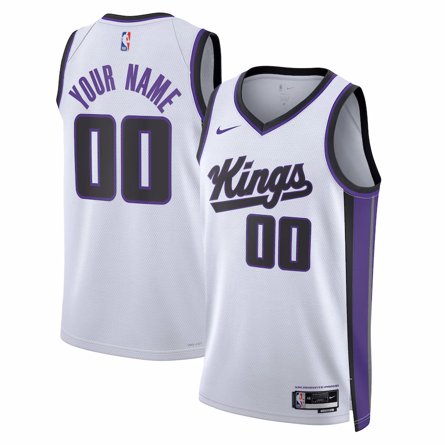Unisex Sacramento Kings  Nike White Swingman Custom Jersey - Association Edition - Puhuasuan