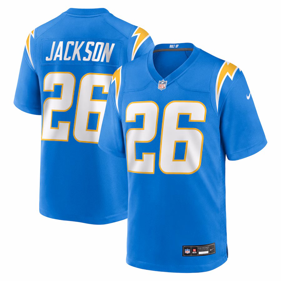 Men's Los Angeles Chargers Donte Jackson Nike Powder Blue Team Game Jersey - Puhuasuan