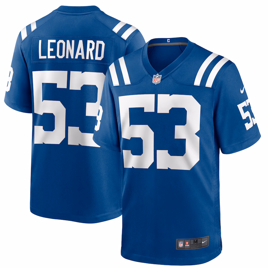 Men's Indianapolis Colts Shaquille Leonard Nike Royal Game Jersey - Puhuasuan