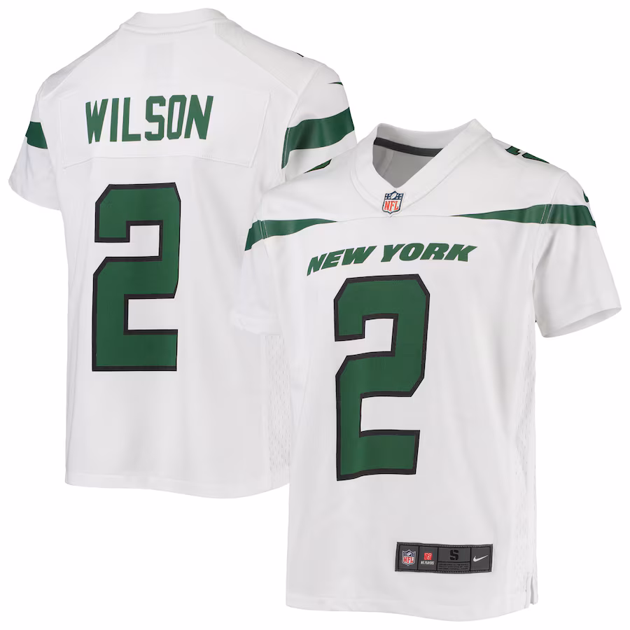Youth New York Jets Zach Wilson Nike White Game Jersey - Puhuasuan