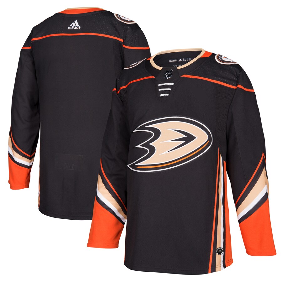 Men's Anaheim Ducks adidas Black Home Authentic Blank Jersey - Puhuasuan