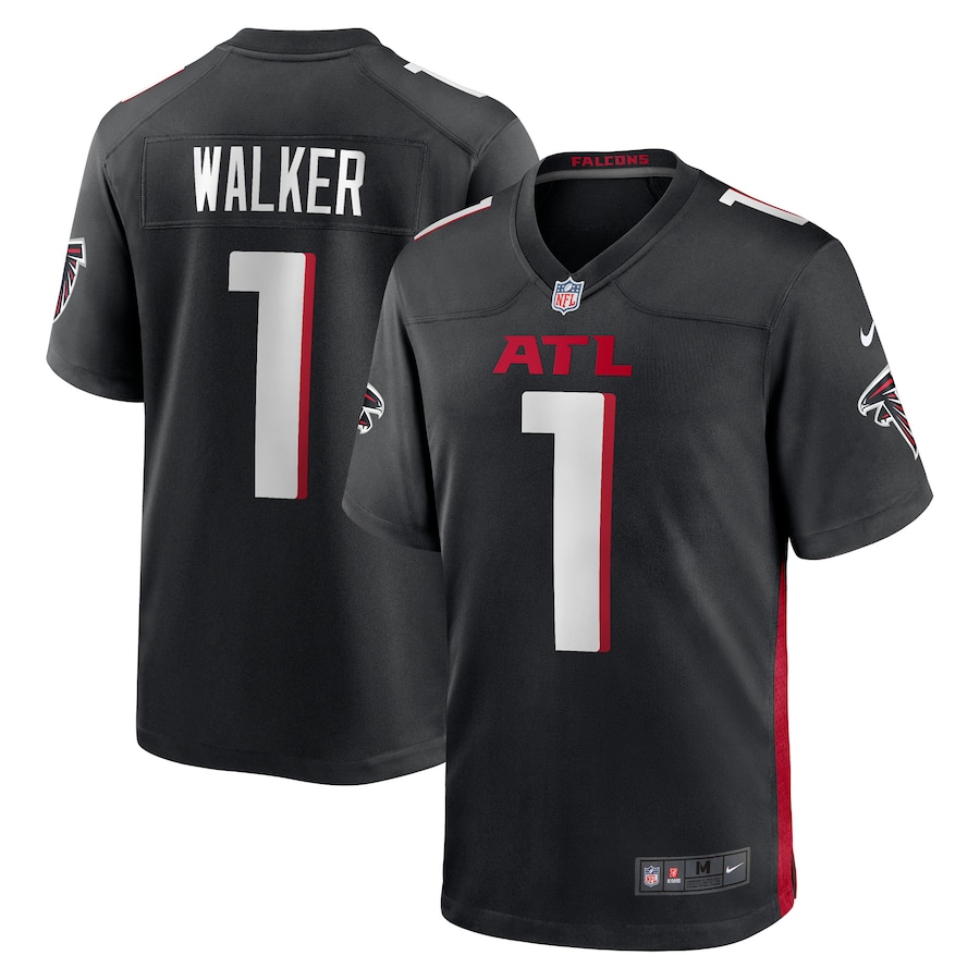 Men's Atlanta Falcons Jalon Walker Nike Black 2025 NFL Draft First Round Pick  Game Jersey - Puhuasuan