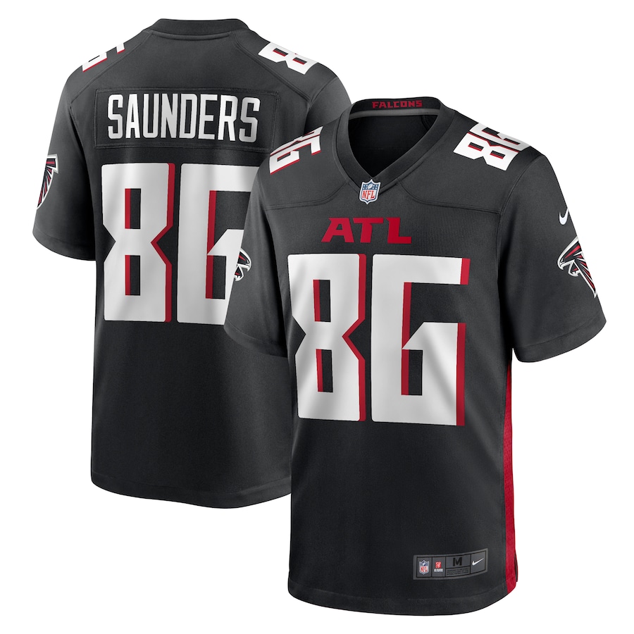 Men's Atlanta Falcons CJ Saunders Nike  Black Team Game Jersey - Puhuasuan
