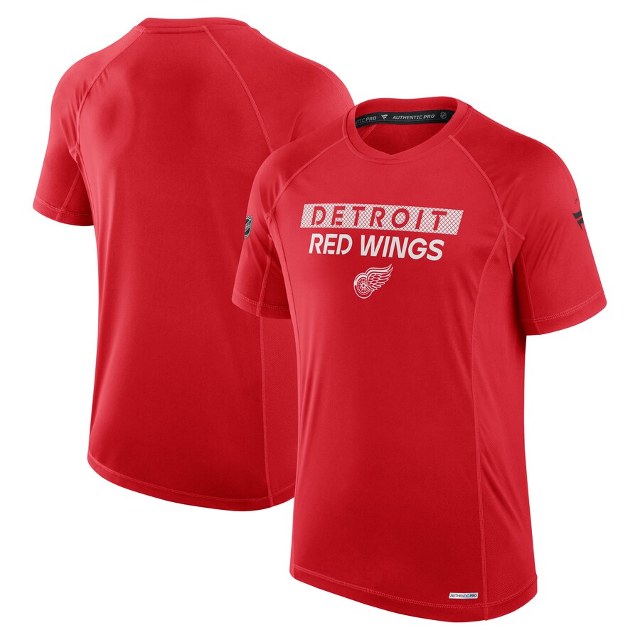 Men's Detroit Red Wings Fanatics Red Authentic Pro Rink Tech T-Shirt - Puhuasuan