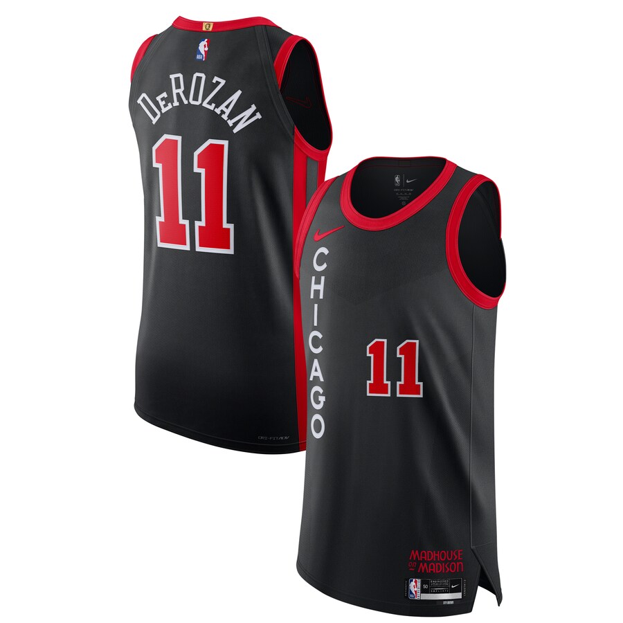 Men's Chicago Bulls DeMar DeRozan Nike Black  Authentic Jersey - City Edition - Puhuasuan