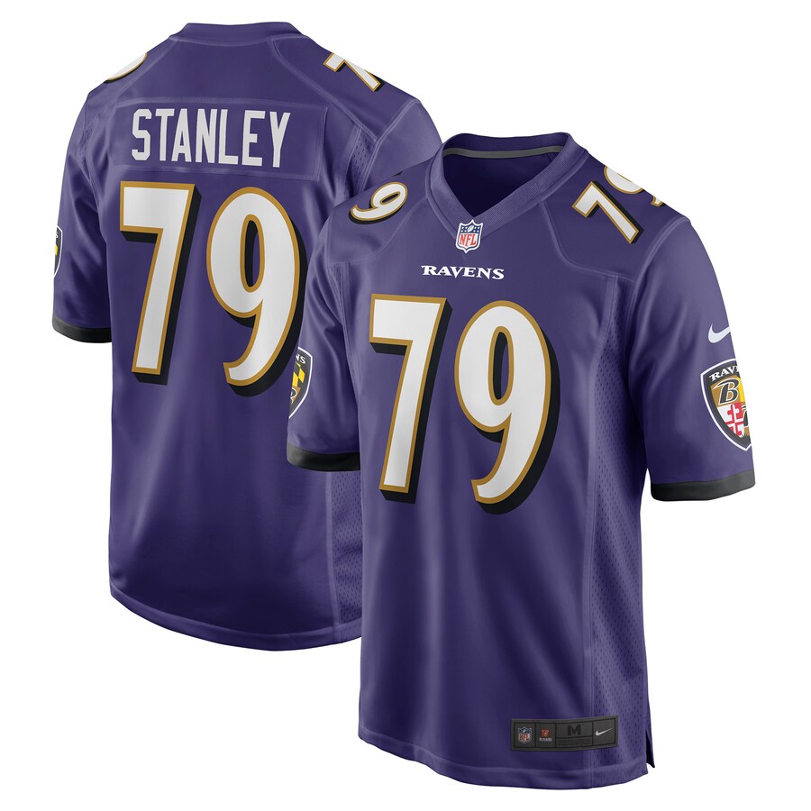 Men's Baltimore Ravens Ronnie Stanley Nike Purple Game Jersey - Puhuasuan