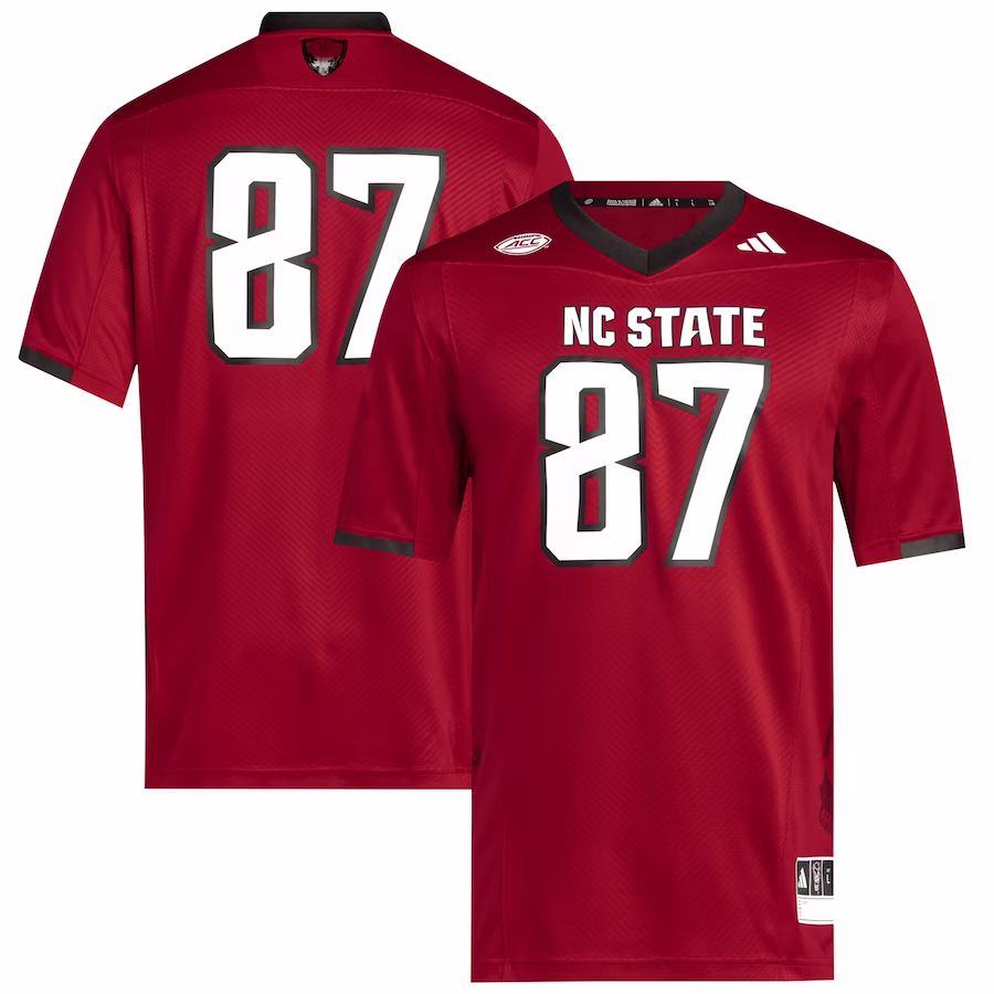 #87 NC State Wolfpack adidas Premier Jersey - Red - Puhuasuan