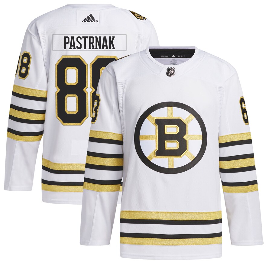 Men's Boston Bruins David Pastrnak adidas White  Primegreen Authentic Pro Player Jersey - Puhuasuan