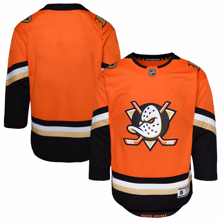 Youth Anaheim Ducks Orange Home Premier Jersey - Puhuasuan