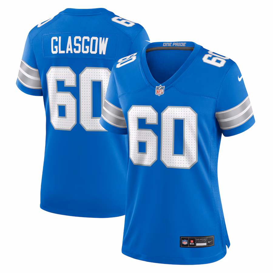 Women's Detroit Lions Graham Glasgow Nike Blue Team Game Jersey - Puhuasuan