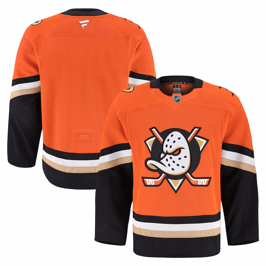 Men's Anaheim Ducks Fanatics Orange Home Authentic Pro Jersey - Puhuasuan