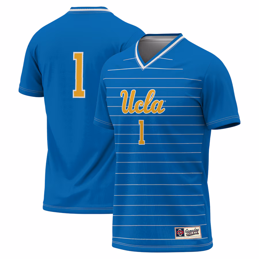 #1 UCLA Bruins GameDay Greats Youth Lightweight Soccer Fashion Jersey - Blue - Puhuasuan