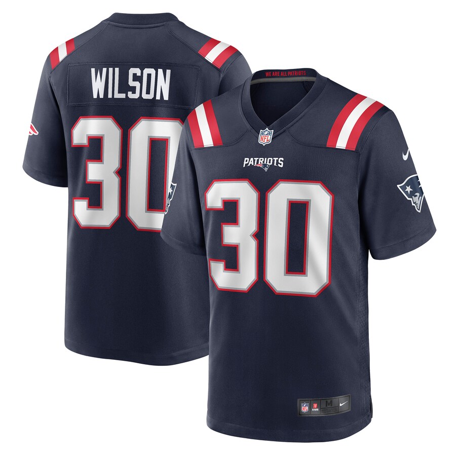 Men's New England Patriots Mack Wilson Nike Navy Game Jersey - Puhuasuan