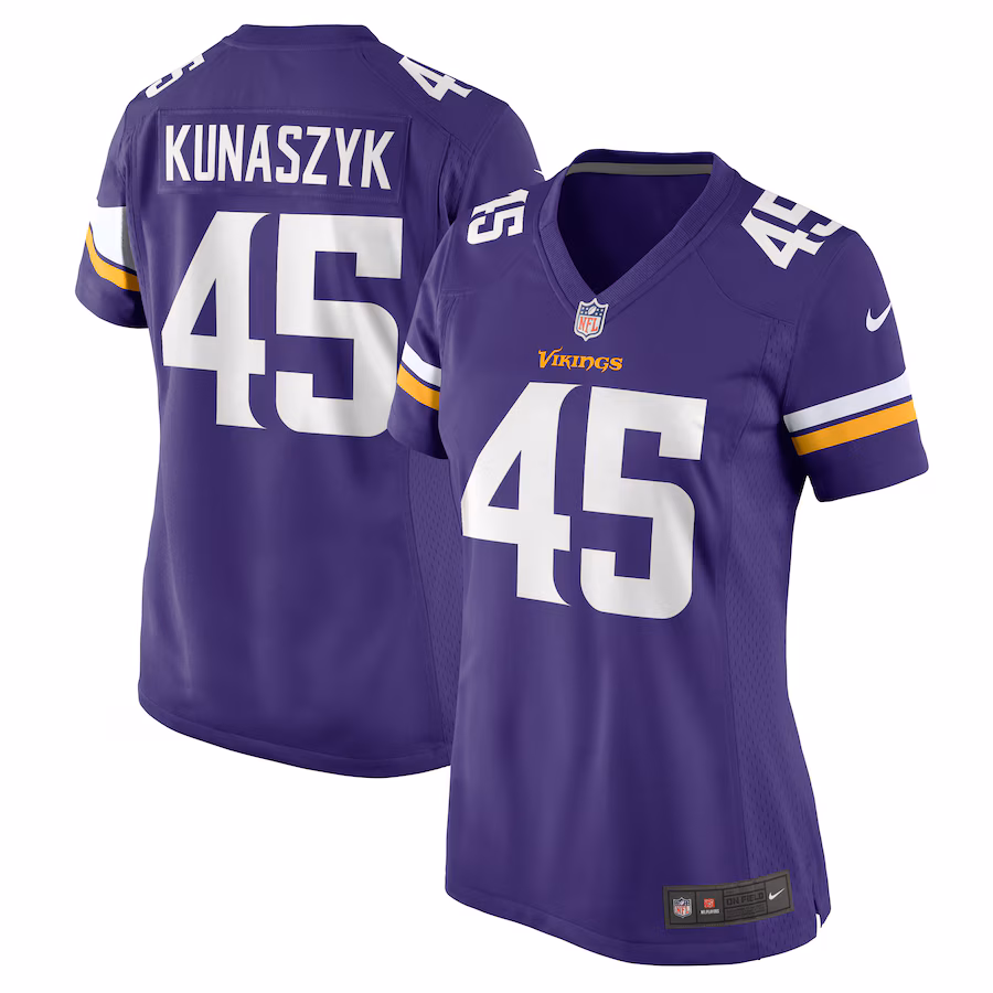 Women's Minnesota Vikings Jordan Kunaszyk Nike Purple Game Jersey - Puhuasuan