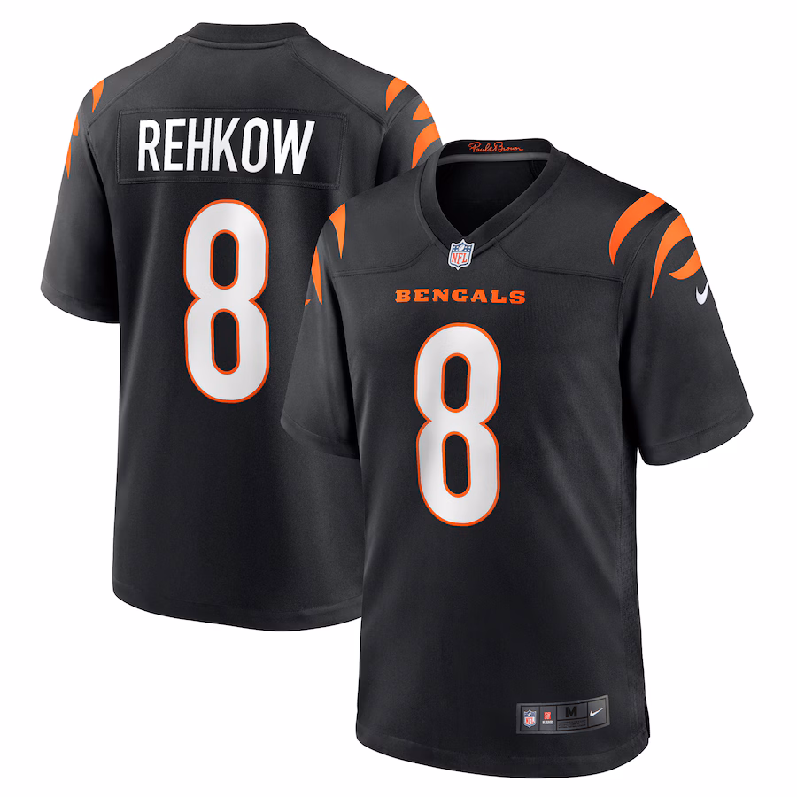 Men's Cincinnati Bengals Ryan Rehkow Nike Black Game Jersey - Puhuasuan