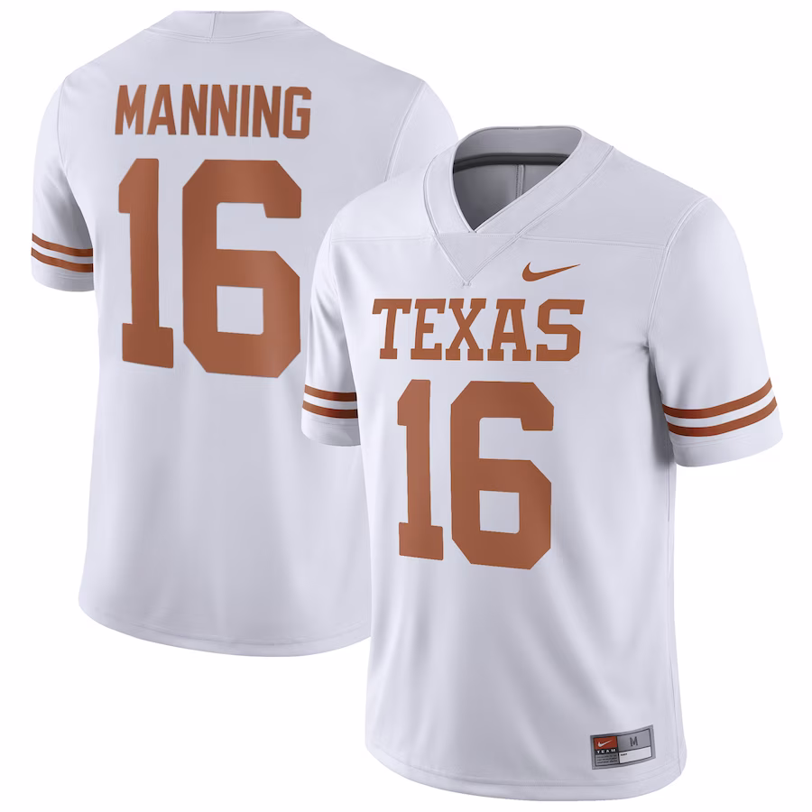Arch Manning Texas Longhorns Nike NIL Replica Football Jersey - White - Puhuasuan