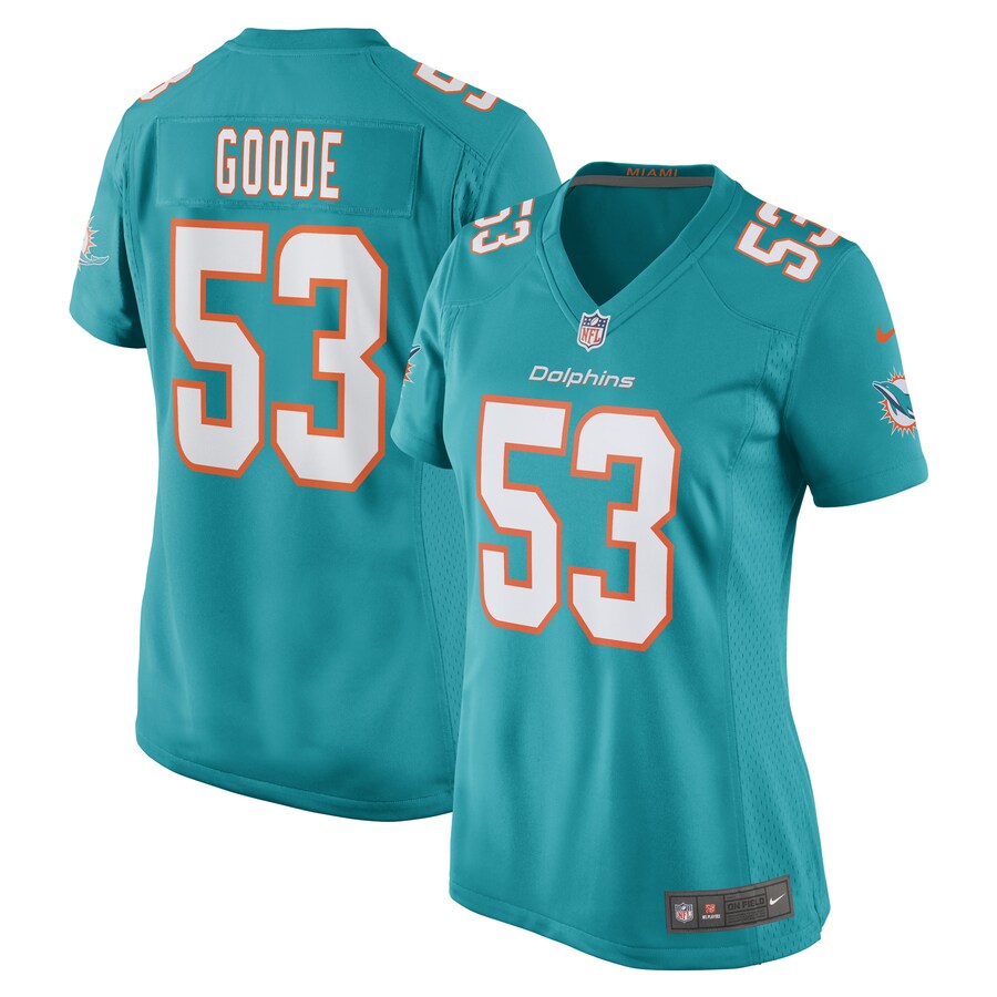Women's Miami Dolphins Cameron Goode Nike Aqua Game Player Jersey - Puhuasuan