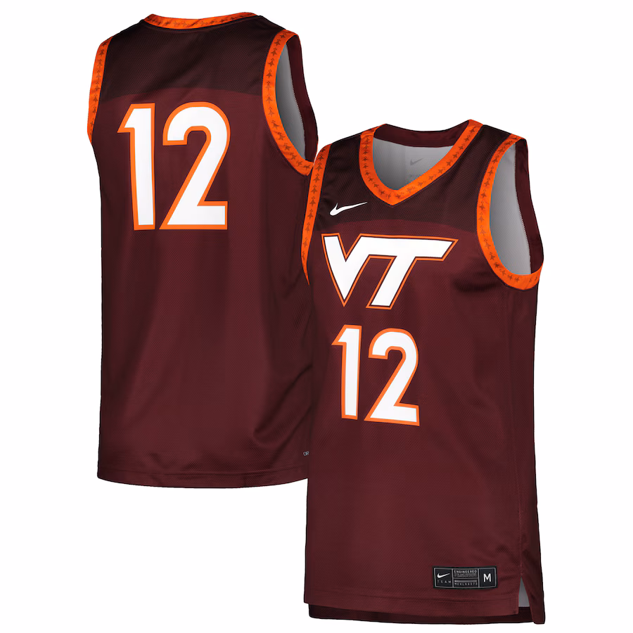 Men's Nike Maroon Virginia Tech Hokies Replica Basketball Jersey - Puhuasuan