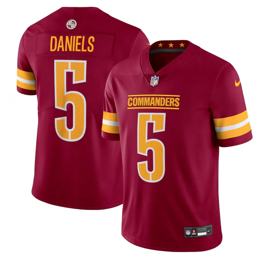 Men's Washington Commanders Jayden Daniels Nike Burgundy  Vapor Untouchable Limited Jersey - Puhuasuan