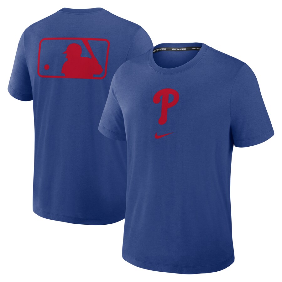 Men's Philadelphia Phillies Nike Royal Authentic Collection Early Work Tri-Blend Performance T-Shirt - Puhuasuan