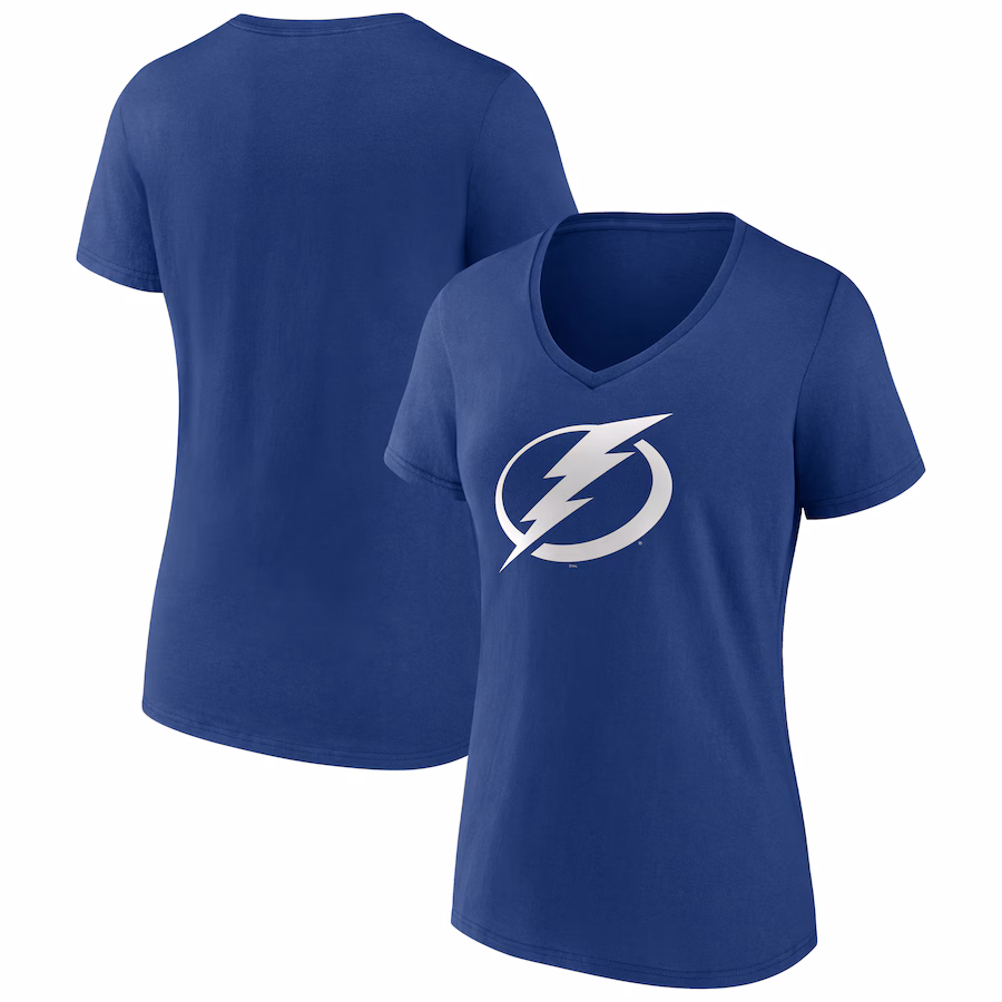 Women's Tampa Bay Lightning Blue Primary Logo T-Shirt - Puhuasuan