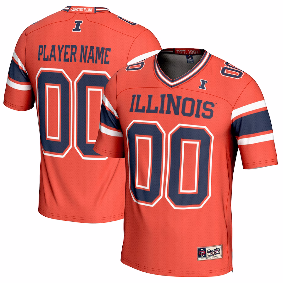 Illinois Fighting Illini GameDay Greats Youth NIL Pick-A-Player Football Jersey - Orange - Puhuasuan