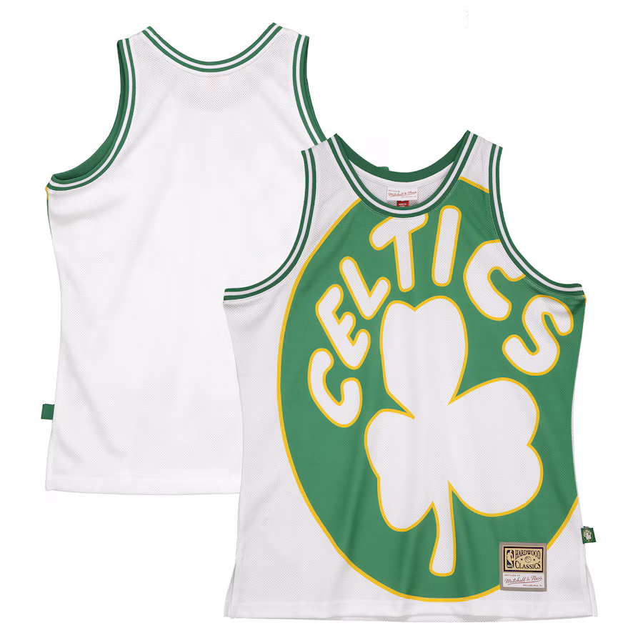Men's Boston Celtics  Mitchell & Ness White Hardwood Classics Blown Out Fashion Jersey - Puhuasuan