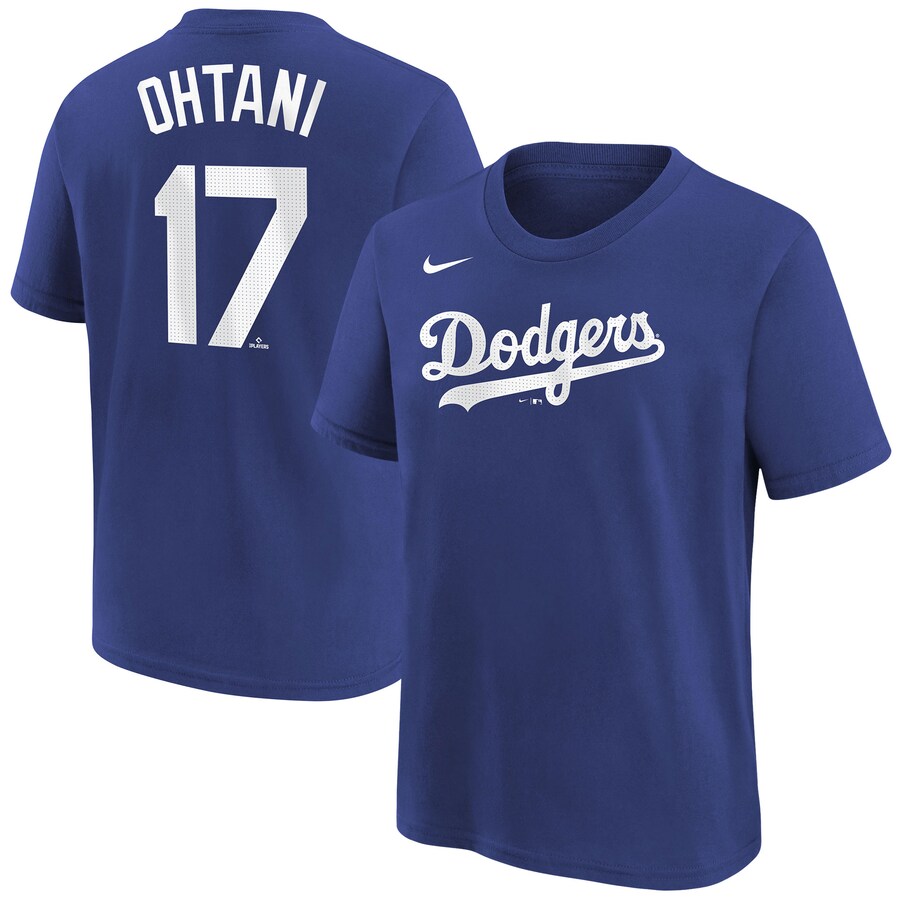 Youth Los Angeles Dodgers Shohei Ohtani Nike Royal Name & Number T-Shirt - Puhuasuan