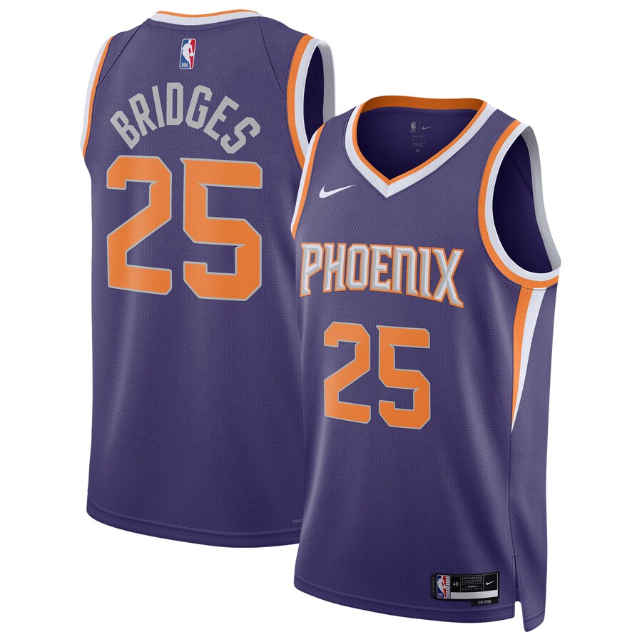 Unisex Phoenix Suns Mikal Bridges Nike Purple Swingman Jersey - Icon Edition - Puhuasuan