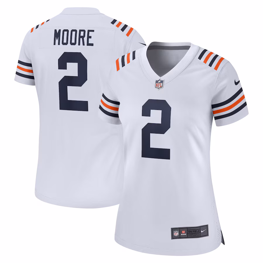 Women's Chicago Bears D.J. Moore Nike White Alternate Game Jersey - Puhuasuan